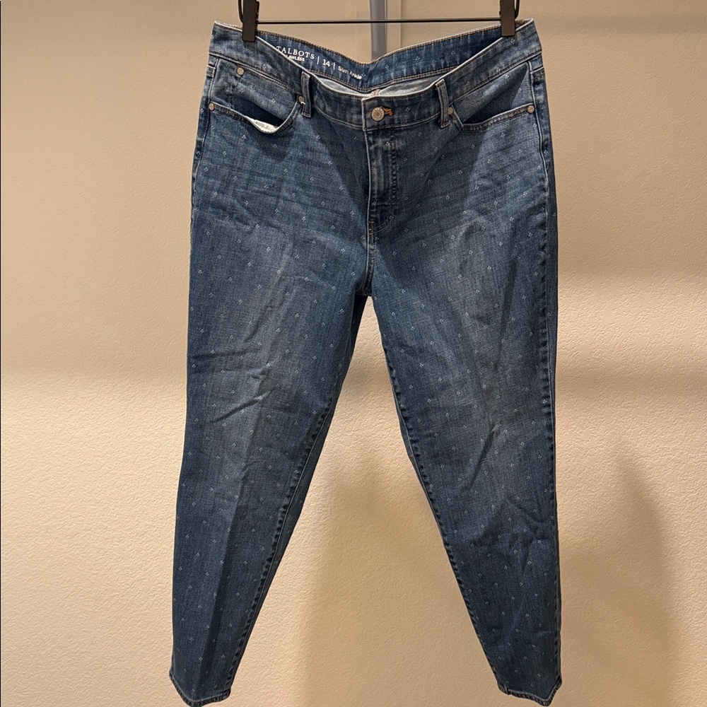 Talbots Flawless Slim Ankle Jean in Blue Tulip Size 14